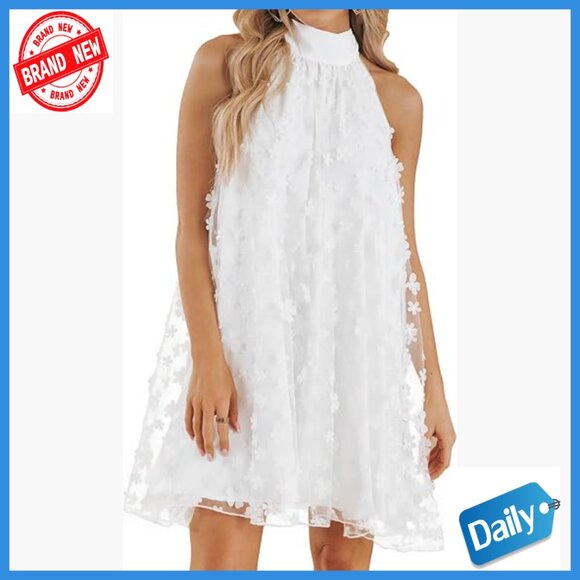 Dresses & Skirts - Summer Halter Mini A-Line Swing Dress Formal Cocktail Wedding Guest